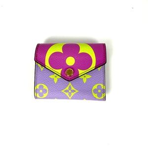 Louis Vuitton Zoe Giant Monogram Lilac Multicolor Flap Compact Wallet